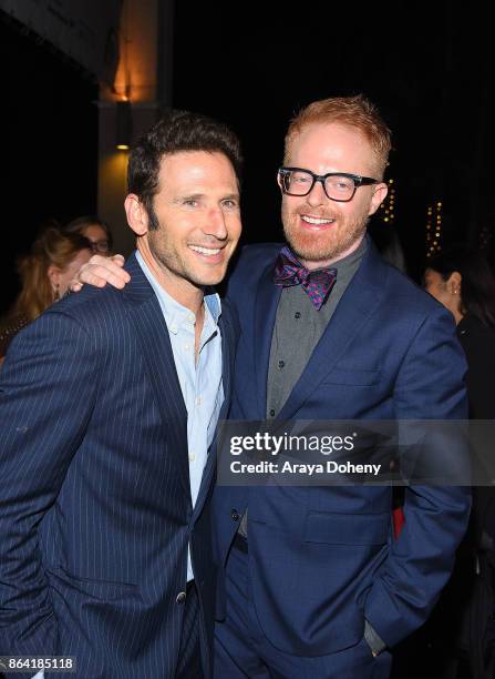 Mark Feuerstein and Jesse Tyler Ferguson attend the opening night of "Bright Star" at Ahmanson Theatre on October 20, 2017 in Los Angeles, California.