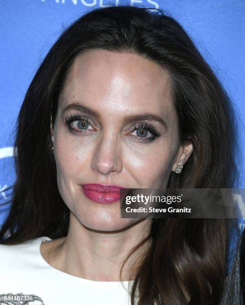 Angelina Jolie arrives at the Premiere Of Gkids' "The Breadwinner" at TCL Chinese 6 Theatres on October 20, 2017 in Hollywood, California.