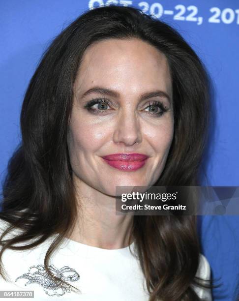 Angelina Jolie arrives at the Premiere Of Gkids' "The Breadwinner" at TCL Chinese 6 Theatres on October 20, 2017 in Hollywood, California.