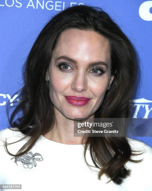 Angelina Jolie arrives at the Premiere Of Gkids' "The Breadwinner" at TCL Chinese 6 Theatres on October 20, 2017 in Hollywood, California.