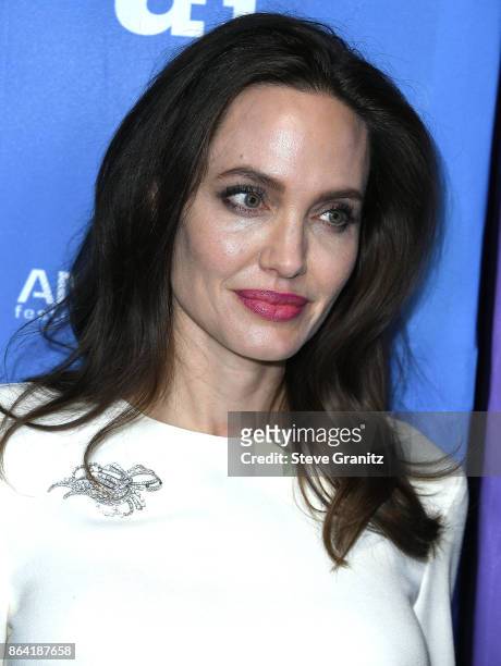 Angelina Jolie arrives at the Premiere Of Gkids' "The Breadwinner" at TCL Chinese 6 Theatres on October 20, 2017 in Hollywood, California.