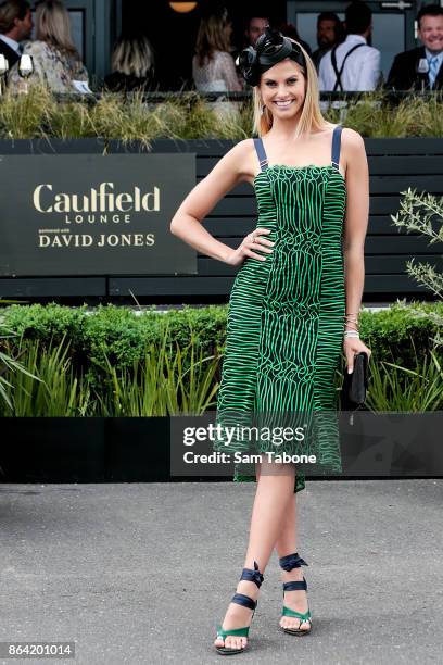 Natalie Roser attends Caulfield Cup Day at Caulfield Racecourse on October 21, 2017 in Melbourne, Australia.
