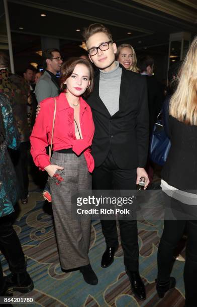 Alexis G. Zall and Andrew Lowe at the 2017 GLSEN Respect Awards at the Beverly Wilshire Hotel on October 20, 2017 in Los Angeles, California.