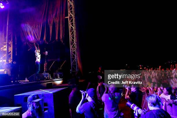 Chance The Rapper performs at Camelback Stage during day 1 of the 2017 Lost Lake Festival on October 20, 2017 in Phoenix, Arizona.