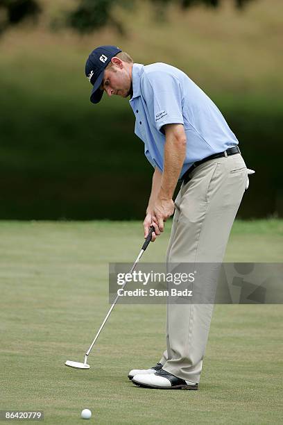 John Merrick in action during the second round of the Movistar Panama Championship, January 27 held at Club de Golf de Panama, Panama City, Republica...