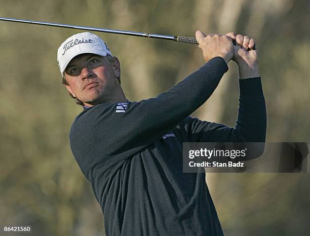 Lucas Glover during the first round of the 2006 Accenture Match Play Championship at the La Costa Resort & Spa in Carlsbad, California on February...