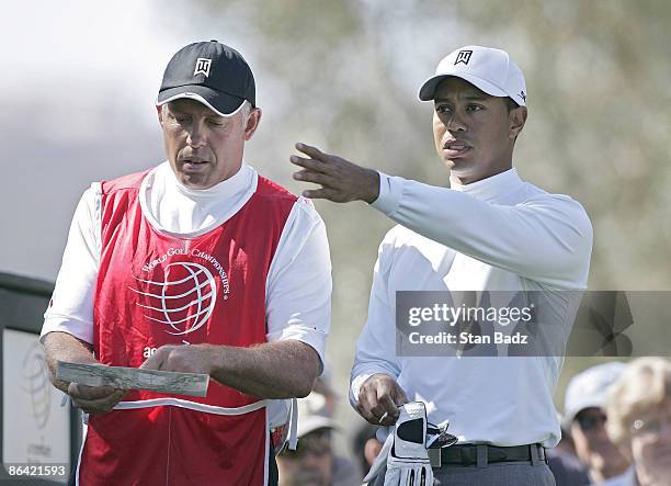 Tiger Woods during the first round of the 2006 Accenture Match Play Championship at the La Costa Resort & Spa in Carlsbad, California on February 22,...