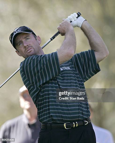 Rod Pampling during the first round of the 2006 Accenture Match Play Championship at the La Costa Resort & Spa in Carlsbad, California on February...
