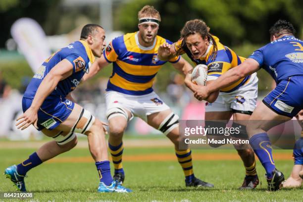 Jesse Parete of the Steamers during the Mitre 10 Cup Semi Final match between Bay of Plenty and Otago on October 21, 2017 in Tauranga, New Zealand.