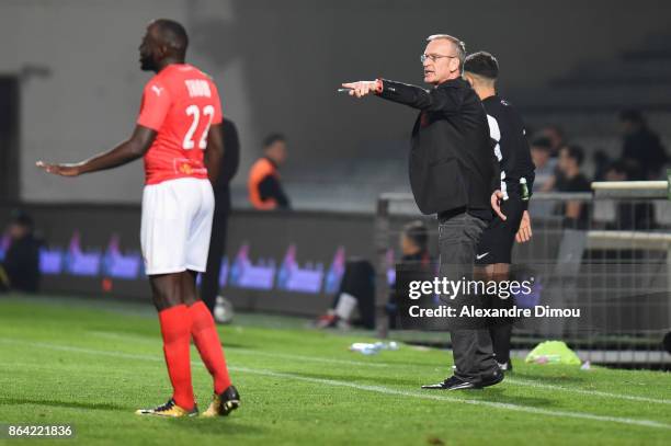 Jean Marc Furlan Coach of Brest during the Ligue 2 match between Nimes Olympique and Stade Brestois at on October 20, 2017 in Nimes, France.