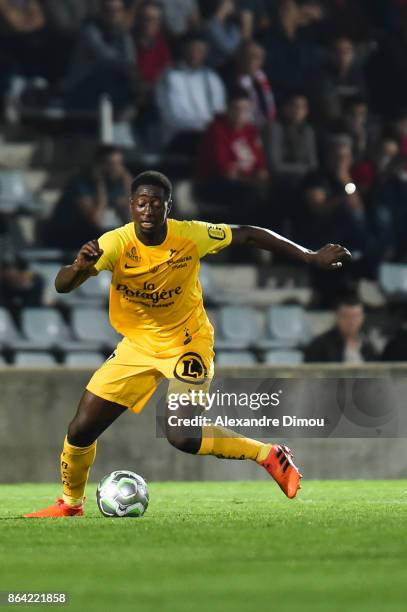 Ibrahima Sissoko of Brest during the Ligue 2 match between Nimes Olympique and Stade Brestois at on October 20, 2017 in Nimes, France.