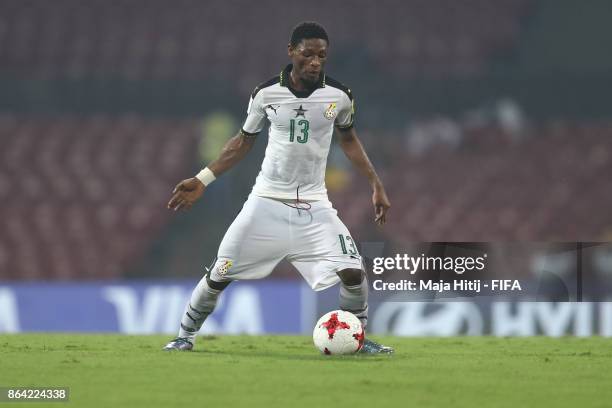 Gabriel Leveh of Ghana controls the ball during the FIFA U-17 World Cup India 2017 Round of 16 match between Ghana v Niger at Dr DY Patil Cricket...