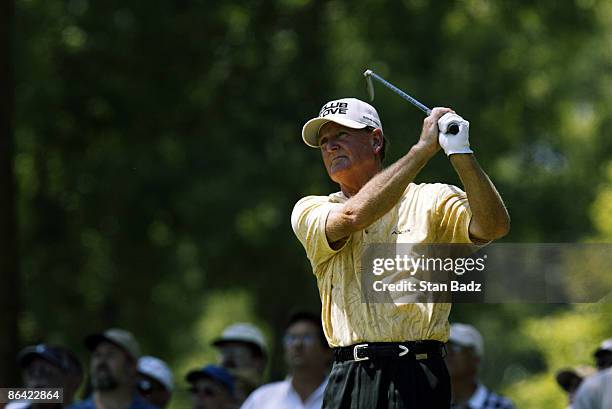 Mike McCullough tee's off at the 6th on Sunday.