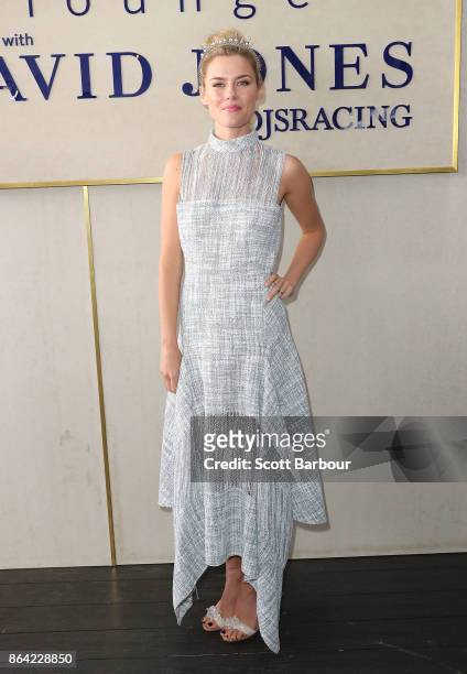 Rachael Taylor attends the David Jones Marquee on Caulfield Cup Day at Caulfield Racecourse on October 21, 2017 in Melbourne, Australia.
