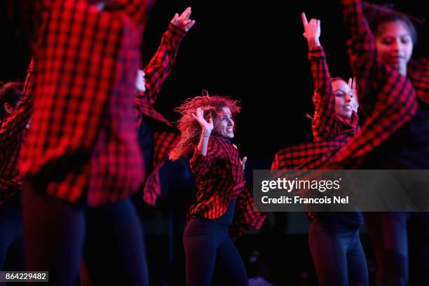 Bollywood Dance performs during the Dubai Fitness Challenge Opening Carnival at Safa Park on October 20, 2017 in Dubai, United Arab Emirates. The...