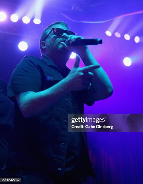 Rapper El-P of Run the Jewels performs at Brooklyn Bowl Las Vegas on October 20, 2017 in Las Vegas, Nevada.