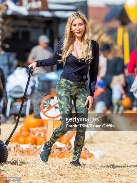 Tess Broussard is seen at the pumpkin patch on October 20, 2017 in Los Angeles, California.