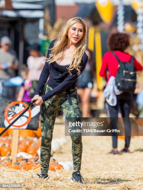 Tess Broussard is seen at the pumpkin patch on October 20, 2017 in Los Angeles, California.