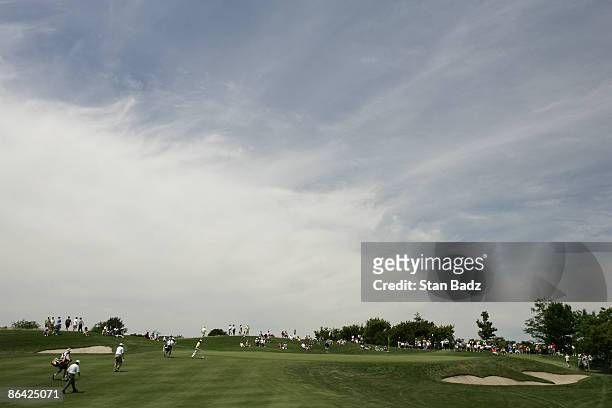 Course scenic of the 6th hole in the third and final round of the Allianz Championship held at Glen Oaks Country Club in West Des Moines, IA, on June...