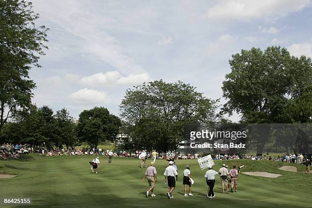 Course scenic of the 16th hole in the third and final round of the Allianz Championship held at Glen Oaks Country Club in West Des Moines, IA, on...