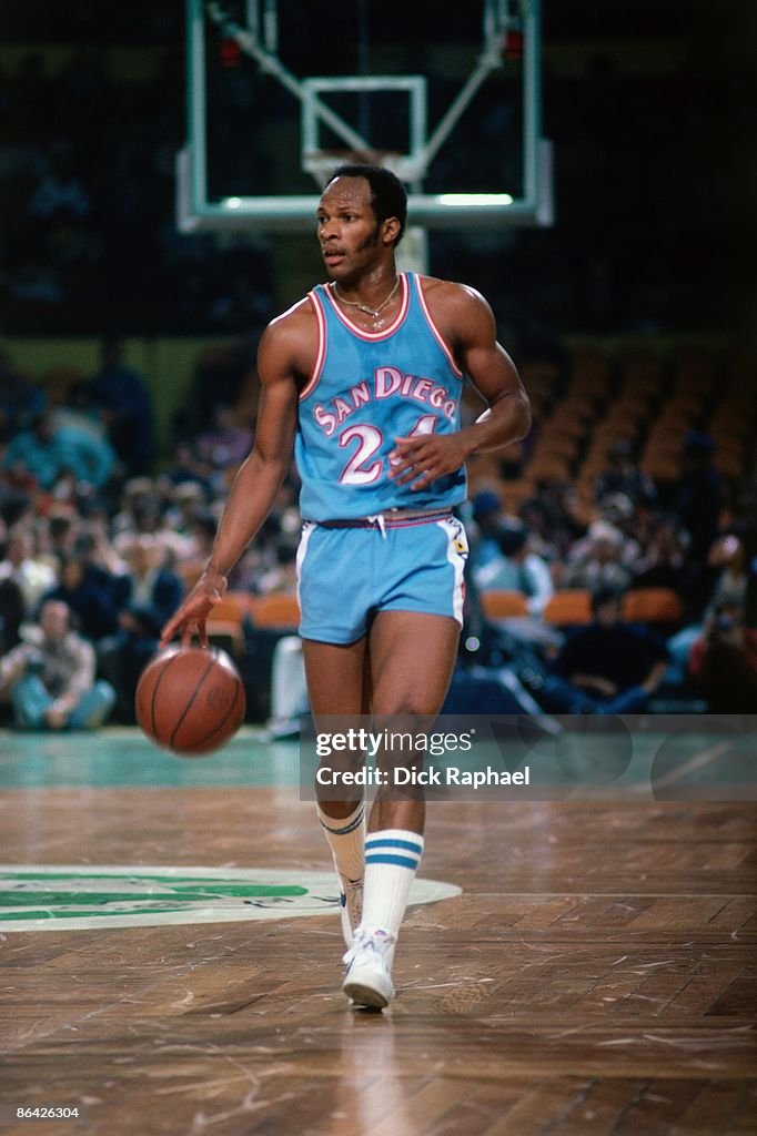 World B. Free of the San Diego Clippers slows down the pace during