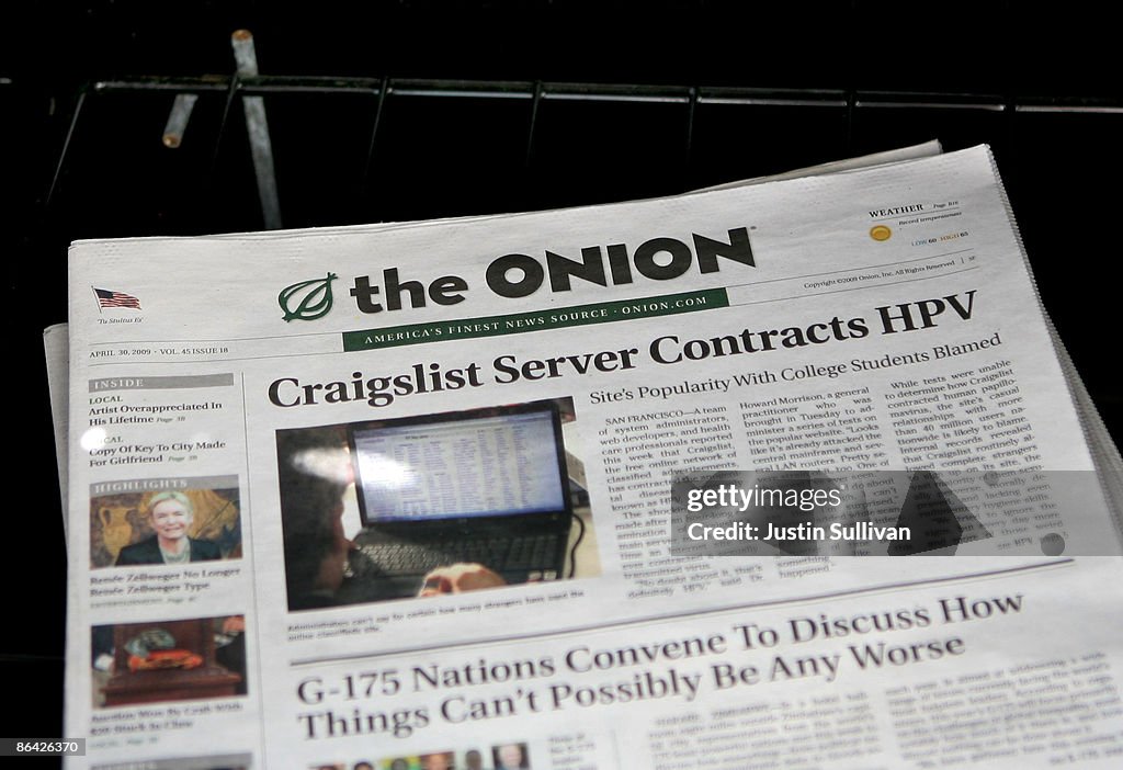 The Onion Newspaper Ceases Publication In Major California Markets
