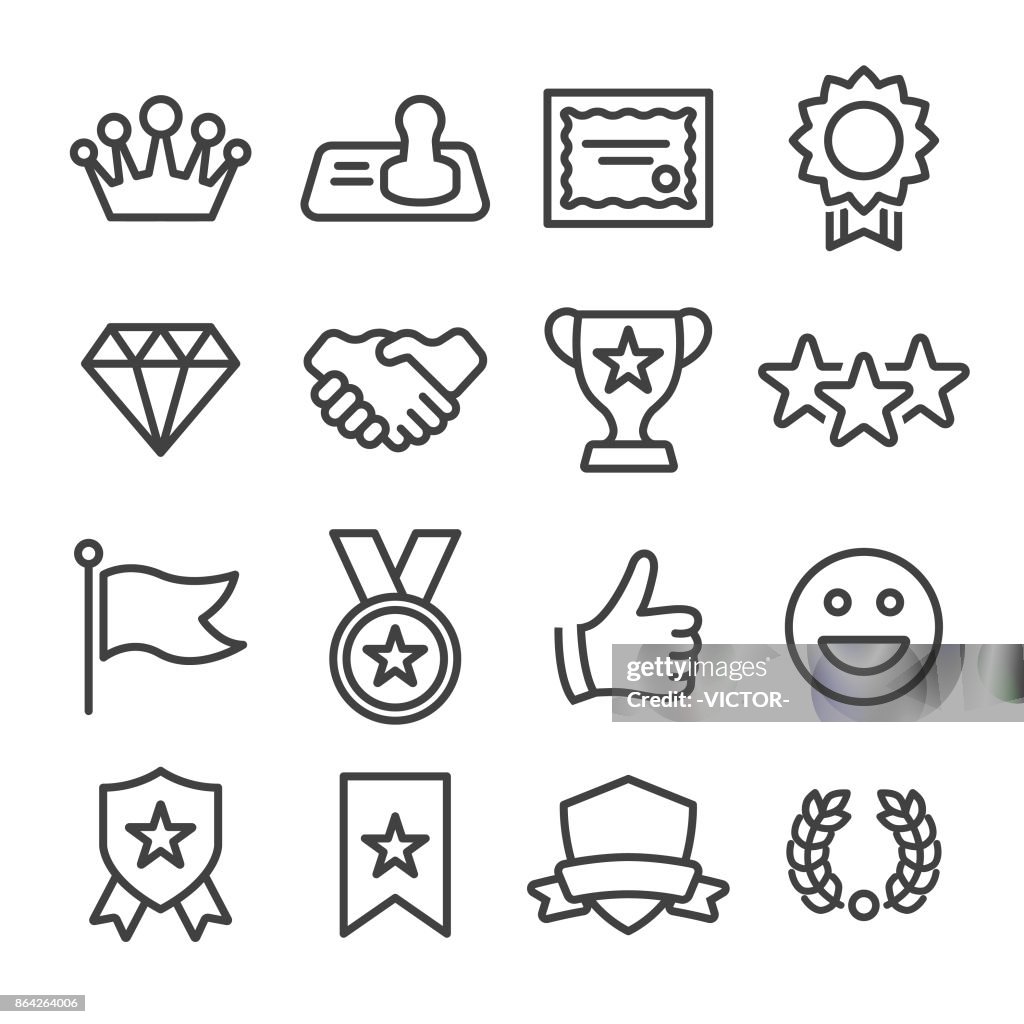 Honor and Success Icons - Line Series