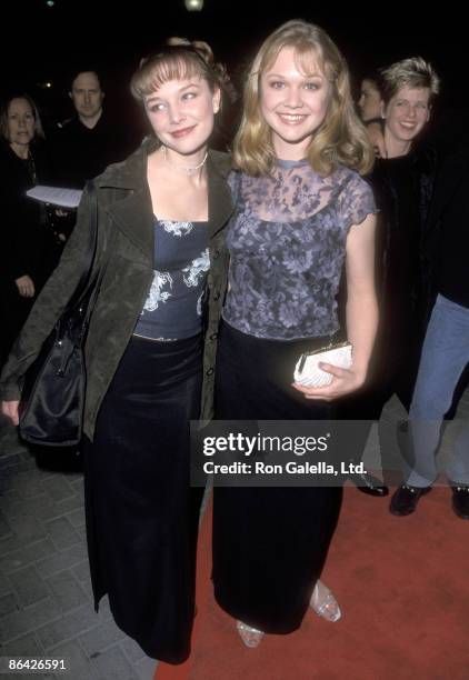 Actress Ariana Richards and sister Bethany Richards attend the "Varsity Blues" Hollywood Premiere on January 7, 1999 at Paramount Theater in...