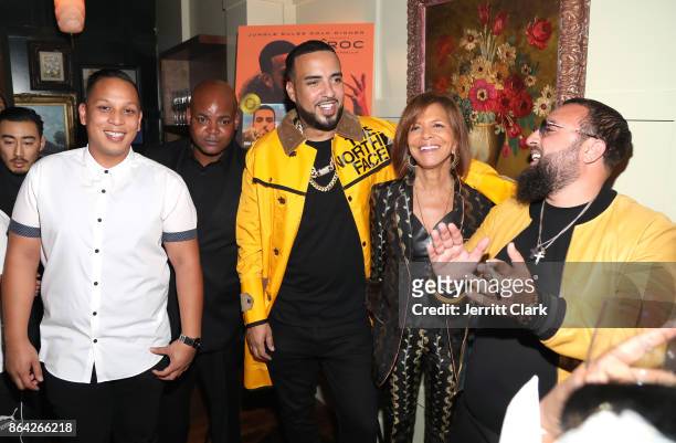 Franz de los Reyes, Harve Pieere, French Montana, Sylvia Rhone and Wassim "SAL" Slaiby, manager attend Ciroc & Epic Records present French Montana...