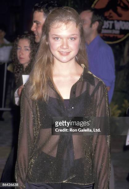 Actress Ariana Richards attends "The Lost World: Jurassic Park" Universal City Premiere on May 19, 1997 at Universal Studios in Universal City,...