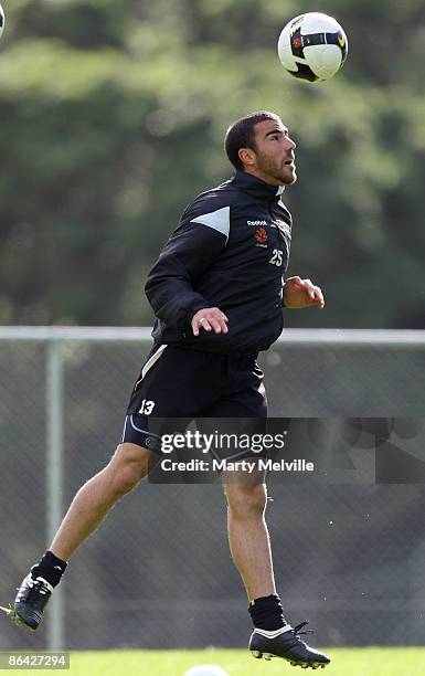 Manny Muscat of the Phoenix trains during a Wellington Phoenix A-League training session at Newton Park on May 4, 2009 in Wellington, New Zealand.