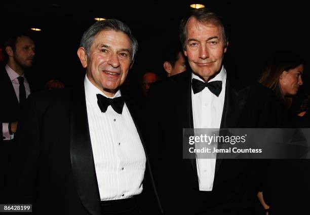 Politician Paul Wolfowitz and journalist Charlie Rose attend Time's 100 Most Influential People in the World Gala at the Frederick P. Rose Hall at...