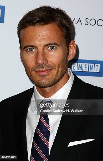 Model Alex Lundqvist attends The Cinema Society and Tommy Hilfiger screening of "Management" at Landmark's Sunshine Cinema on May 5, 2009 in New York...