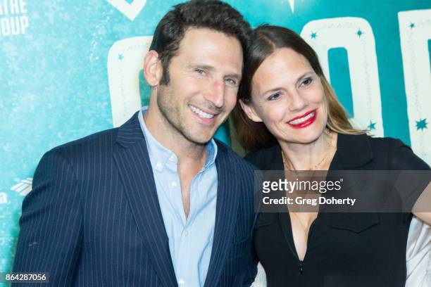 Actors Mark Feuerstein and Suzanne Cryer arrive at the Opening Night Of "Bright Star" at Ahmanson Theatre on October 20, 2017 in Los Angeles,...