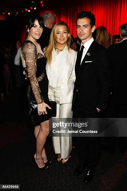 Actress Liv Tyler, actress Kate Hudson and Jack Dorsey of Twitter attend Time's 100 Most Influential People in the World Gala at the Frederick P....