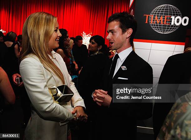 Actress Kate Hudson and Jack Dorsey of Twitter attend Time's 100 Most Influential People in the World Gala at the Frederick P. Rose Hall at Jazz at...
