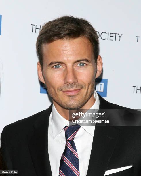 Model Alex Lundqvist attends The Cinema Society and Tommy Hilfiger with SVEDKA vodka screening of "Management" at Landmark's Sunshine Cinema on May...