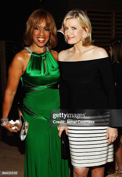 Editor-at-large for O Magazine Gayle King and news anchor Diane Sawyer attend Time's 100 Most Influential People in the World Gala at the Frederick...