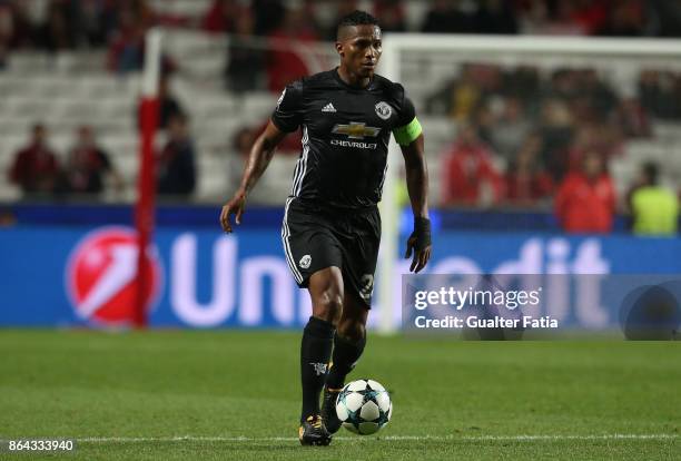 Manchester United FC defender Antonio Valencia from Ecuador in action during the UEFA Champions League match between SL Benfica and Manchester United...