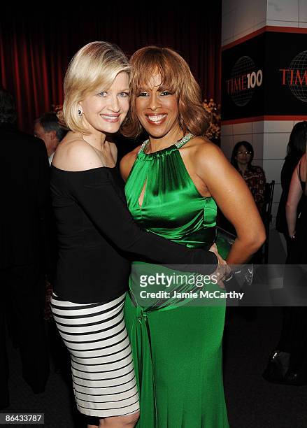 News anchor Diane Sawyer and editor-at-large for O Magazine Gayle King attend Time's 100 Most Influential People in the World Gala at the Frederick...