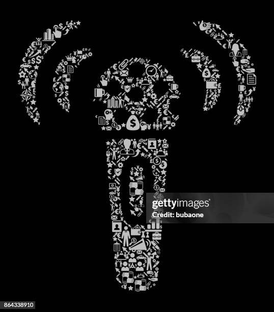 broadcasting microphone icon business and finance vector icon pattern - car sing stock illustrations