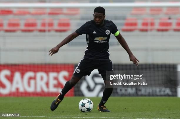 Manchester United FC defender Ro-Shaun Williams in action during the UEFA Youth League match between SL Benfica and Manchester United FC at Caixa...