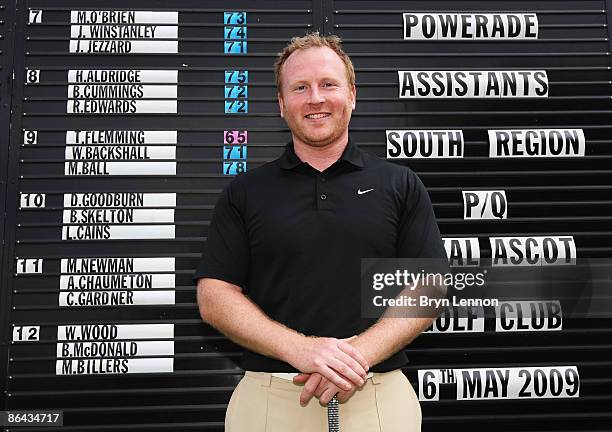 Thomas James Fleming of Frilford Heath scored 65 during the Powerade PGA Assistants' Championship South Regional Qualifier on May 6, 2009 in Ascot,...