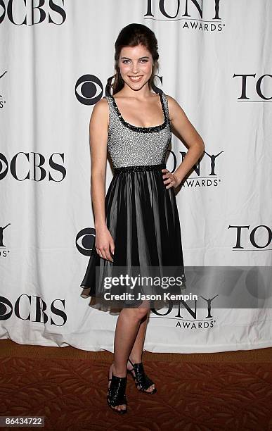 Actress Josefina Scaglione attends the 2009 Tony Awards Meet the Nominees press reception at The Millennium Broadway Hotel on May 6, 2009 in New York...