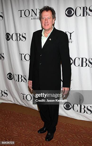 Actor Geoffrey Rush attends the 2009 Tony Awards Meet the Nominees press reception at The Millennium Broadway Hotel on May 6, 2009 in New York City.