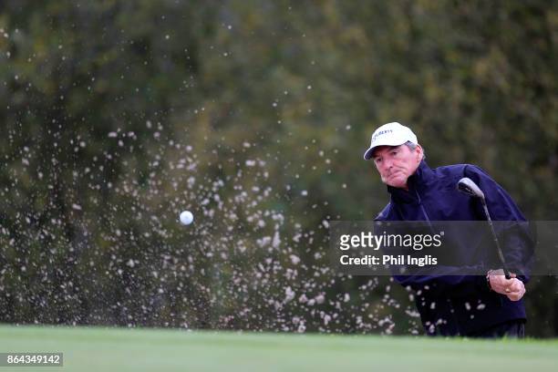 Mark Mouland of Wales in action during the second round of the Farmfoods European Senior Masters played at Forest of Arden Marriott Hotel & Country...