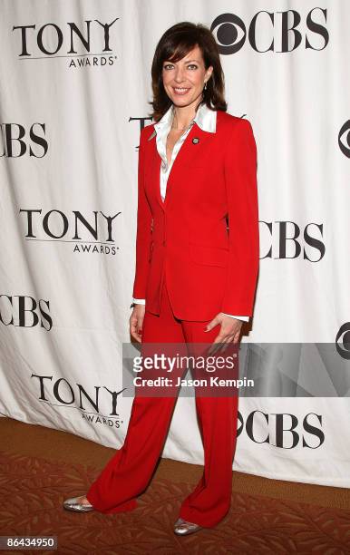 Actress Allison Janney attends the 2009 Tony Awards Meet the Nominees press reception at The Millennium Broadway Hotel on May 6, 2009 in New York...