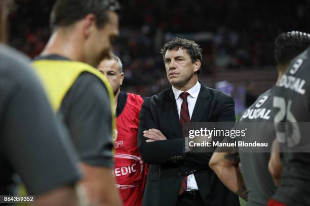 President Didier Lacroix of Toulouse during the European Challenge Cup match between Stade Toulousain and Cardiff Blues at Stade Ernest Wallon on...