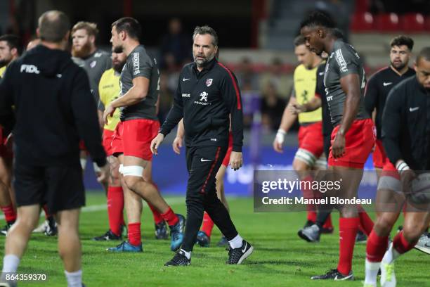 Head coach Ugo Mola of Toulouse during the European Challenge Cup match between Stade Toulousain and Cardiff Blues at Stade Ernest Wallon on October...