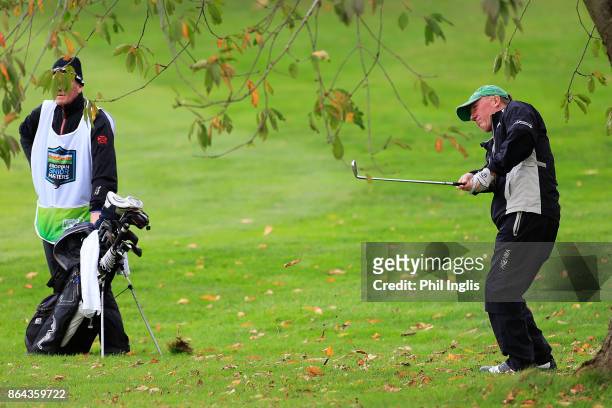 Philip Walton of Ireland in action during the second round of the Farmfoods European Senior Masters played at Forest of Arden Marriott Hotel &...